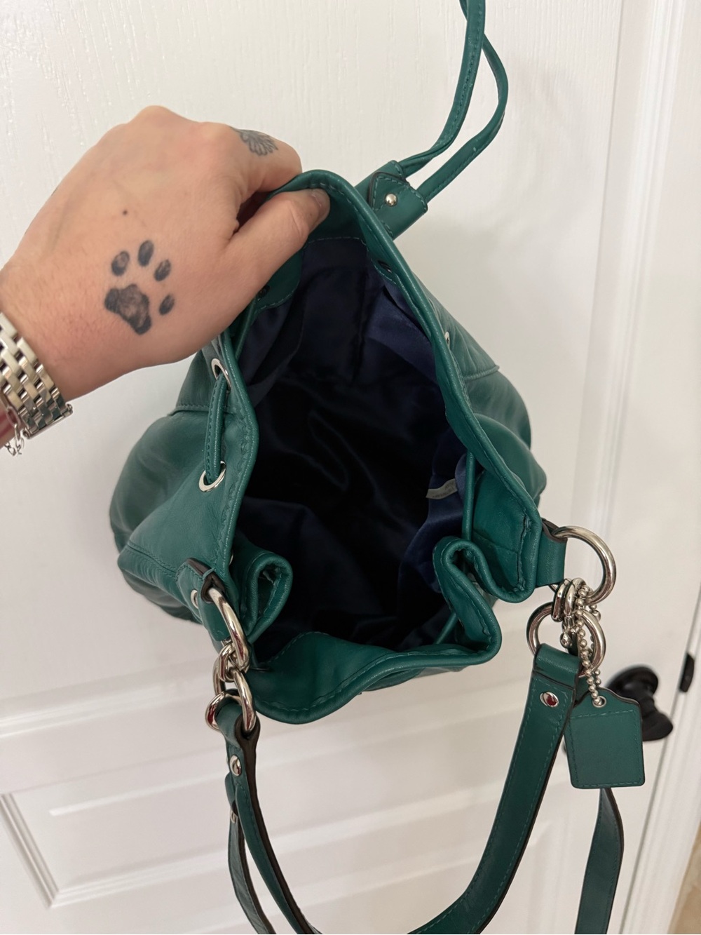 Coach 25661 Daisy Drawstring Convertible Leather Shoulder Bag - Picture 8 of 8